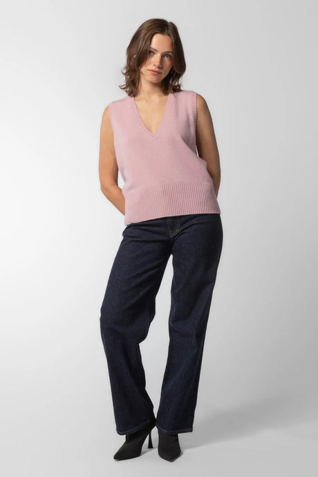 Fluid™ kashmirvest med dyp V-hals