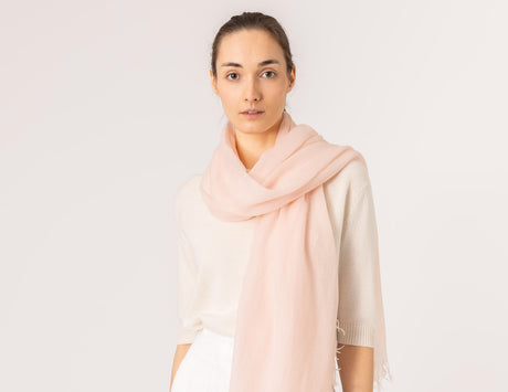 Whisperlight shawl in Ballet pink