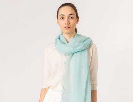 Whisperlight shawl in Bird egg blue