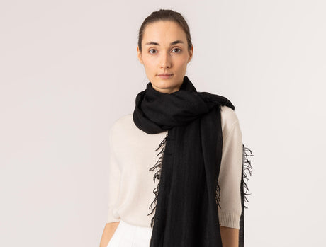 Whisperlight shawl in Ebony