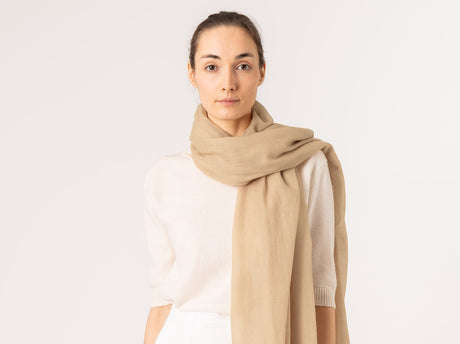 Whisperlight shawl in Khaki
