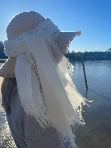 Whisperlight shawl in Pearl