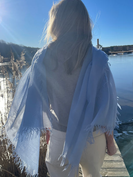 Whisperlight shawl in Provence