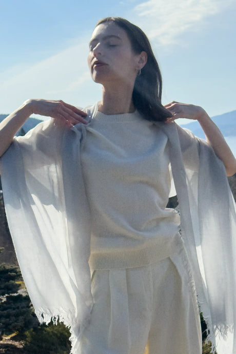 Whisperlight shawl in Silver